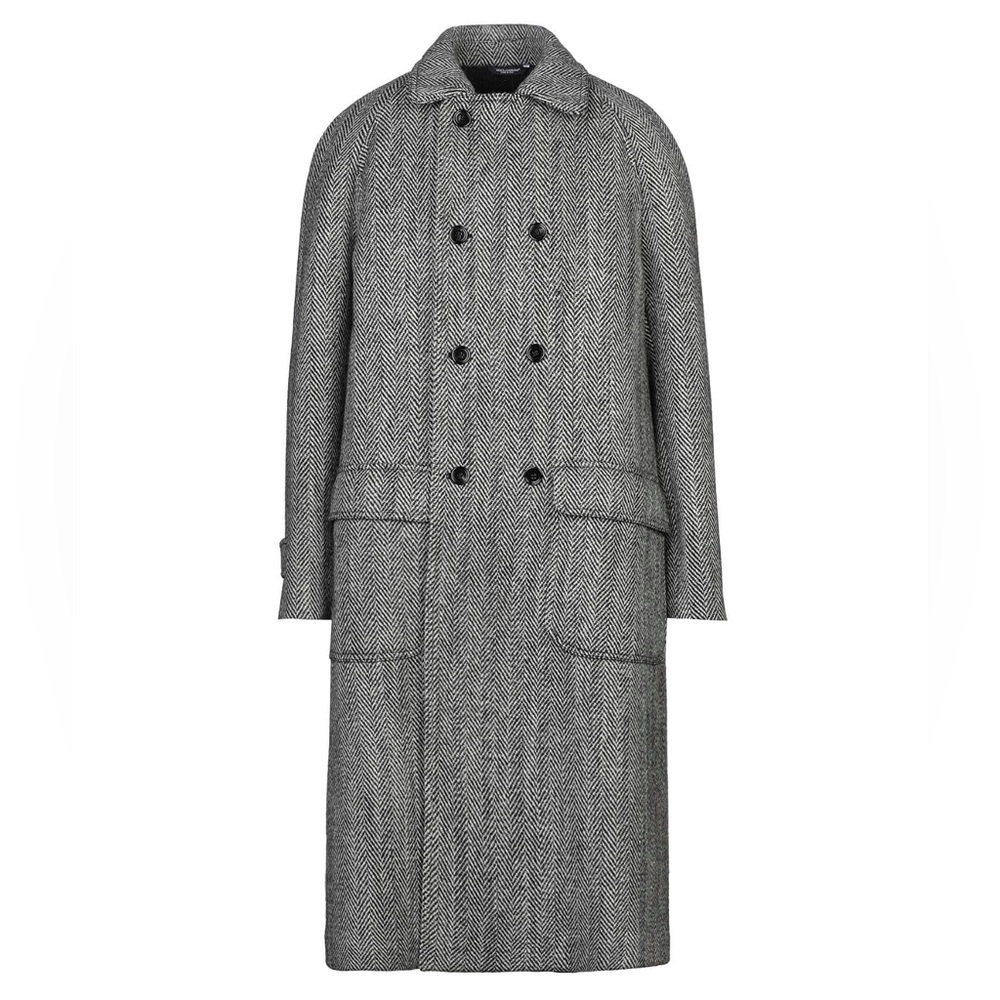 Men's Gray Herringbone Coat